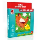 Roter Kafer, Mama i dziecko, drewniana książeczka edukacyjna, z kolorowanką