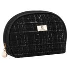 Rovicky, kosmetyczka, tkanina syntetyczna, 1-komorowa, krata, czarna