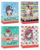 Rozette, torebka prezentowa, brokat, 18-23-8 cm, 1 szt.