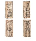 Rozette, torebka prezentowa na butelkę, 12-36-9 cm, 1 szt.