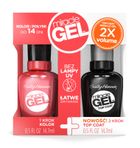 Sally Hansen, Zestaw upominkowy Miracle Gel, Lakier do paznokci 210 Pretty Piggy, 14,7 ml + Miracle Gel Top Coat - utwardzacz 14,7 ml