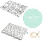 Samiboo, poduszka + otulacz, confetti czarno-białe z jonami srebra, zestaw dla niemowlaka