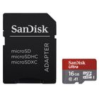 SanDisk, Micro SD 16GB Ultra (microSD HC) 98MB/s C10, A1 UHS-I +SD ADAP. +Memory Zone Android