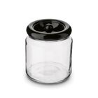 Sarina, Fibo, słoik szklany z pokrywką, czarna pokrywa, 1 l