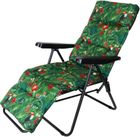 Saska Garden, fotel ogrodowy z podnóżkiem, flower, 57-83-106 cm