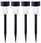 Saska Garden, lampa solarna plastikowa LED, 4,5-31 cm, 4 szt.