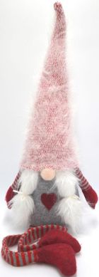 Saska Garden, pani skrzat z puchatą czapą, 45 cm