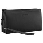 Saszetka do ręki, czarna, skóra ekologiczna, Rovicky