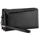 Saszetka do ręki, czarna, skóra ekologiczna, Rovicky