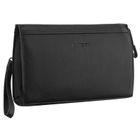 Saszetka do ręki, czarna, skóra ekologiczna, Rovicky