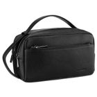 Saszetka do ręki, czarna, skóra ekologiczna, Rovicky