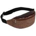 Saszetka na biodro, nerka, brązowa, Loren