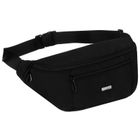 Saszetka na biodro, nerka, czarna, Peterson