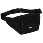 Saszetka na biodro, nerka, czarna, Peterson