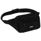 Saszetka na biodro, nerka, czarna, Peterson