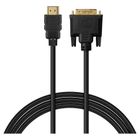 Savio, kabel, HDMI 19PIN MĘSKI - DVI 18+1, 1,8m, czarny, złote końcówki, CL-212