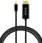 Savio, kabel, USB-C, HDMI, 30HZ, 1M, PLASTIK, CL-190