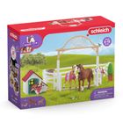 Schleich, Horse Club, Goście Hannah z suczką Ruby, zestaw, 42458