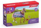 Schleich, Horse Club, Koń rasy Angielskiej z kocem, zestaw, 42360