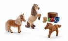Schleich, Horse Club, Rodzina kucyków szetlandzkich, zestaw figurek, 41432X