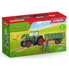 Schleich, Team World, Traktor z przyczepą, zestaw, 42608