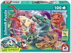 Schmidt, Duże przygody małych dinozaurów, puzzle, 100 elementów