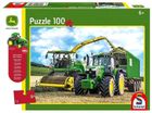 Schmidt, John Deere Traktor + zabawka, puzzle, 100 elementów
