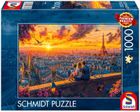Schmidt Spiele, Szepty z dachu Paryża, puzzle, 1000 elementów
