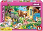 Schmidt Spiele, Zwierzęta na farmie, puzzle, 60 elementów
