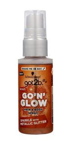 Schwarzkopf, Got 2b, Go'N'Glow, spray rozświetlający do włosów i ciała, Bronze, 50 ml
