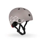 Scoot & Ride, kask ochronny, Brown Lines, rozmiar 45-51 cm