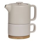 Secret de Gourmet, dzbanek do herbaty z filiżanką, natural, 800 ml, jasnoróżowy