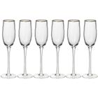 Secret de Gourmet, kieliszki do szampana ze złotą obwódką, Merveilleux, 6 szt. 210 ml