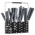 Secret de Gourmet, komplet sztućców ze stojakiem, stal nierdzewna, czarny