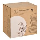 Secret de Gourmet, Lila, zastawa stołowa, porcelanowa, 18 elementów