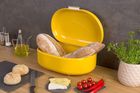Secret de Gourmet, metalowy chlebak, retro żółty, 40-25-17 cm