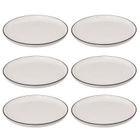 Secret de Gourmet, talerze obiadowe porcelanow, Alix, czarna obwódka, średnica 27 cm, 6 szt.