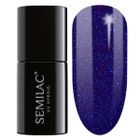 Semilac, lakier hybrydowy 087 glitter indigo