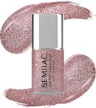 Semilac, One Step Glossy 3in1, lakier hybrydowy do paznokci s250 glitter pink, 7 ml