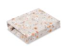 Sensillo, prześcieradło drukowane, bawełna, bloom beige, 60-120 cm
