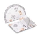 Sensillo, Teddy, komplet do wózka muślin, szary