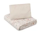 Sensillo, Velvet, komplet do łóżeczka: poduszka i kocyk, bloom beige