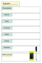 Sezona, planer tygodniowy, magnetyczny, suchościeralny, 30-30 cm