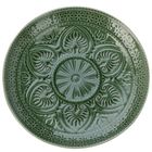 Siaki, ceramiczny talerz ze żłobionym wzorem, średnica 20 cm