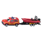 Siku, Orange, Land Rover Defender z łodzią, model pojazdu, 1608