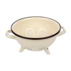 Silesia, cedzak emaliowany, 22,5 cm, krem