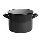 Silesia, garnek prosty, 3,3l, śr. 18 cm wys. 14 cm, szary nakrapiany