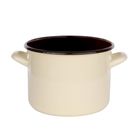 Silesia, garnek prosty, 7,5l, śr. 24 cm wys. 17 cm, krem, ciemny środek