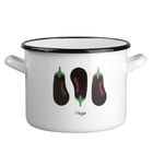 Silesia, Modern vege bakłażan, garnek prosty 4,4l, średnica 20 cm, wysokość 15 cm, biały