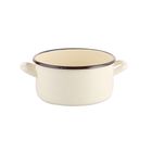 Silesia, rondel, emaliowany 0,5l, średnica 12 cm, wysokość 5,8 cm, krem